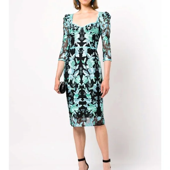 Marchesa | Dresses | Stunning Marchesa Notte Embroidered Cocktail Dress  Size 6 | Poshmark